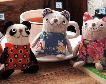 Palm Sized Soft Toys / Animals / Dolls Hand Sewing Craft Ebook / PDF Patterns