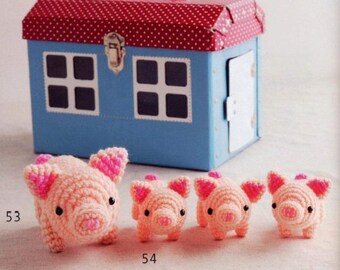 Cats / Kittens, Pigs, Bunny Rabbits, Squirrels, Mice, Turtles Amigurumi Crochet Craft Ebook / PDF Patterns