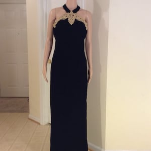 Scott mcClintock black velvet formal dress size 12