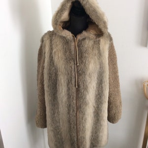 Rabbit fur hoodie sale