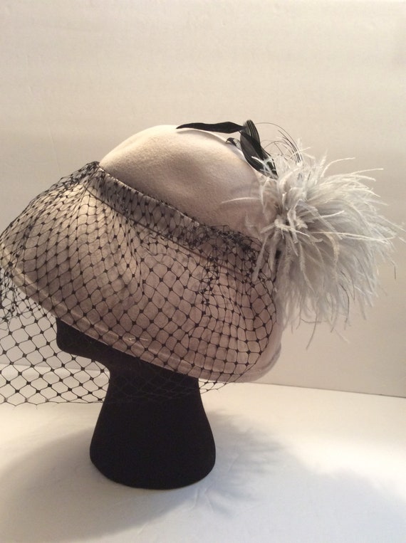 VINTAGE MR. KURT 100% WOOL HAT WITH VEIL Vintage Kurt Jr 100% Wool Hat - Etsy main image 2