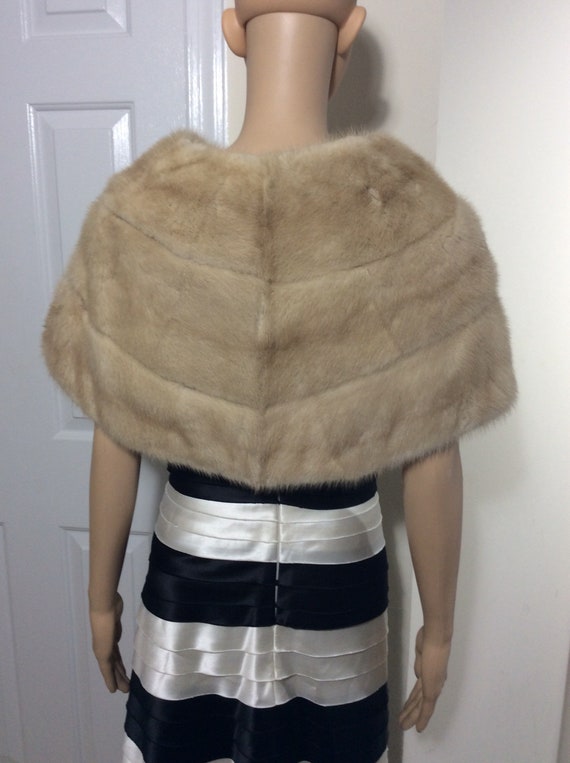 Vintage fur cape/neck cover beige - image 6