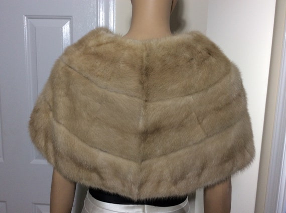 Vintage fur cape/neck cover beige - image 2