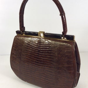 Bolso de cuero marrón Vintage Belleston