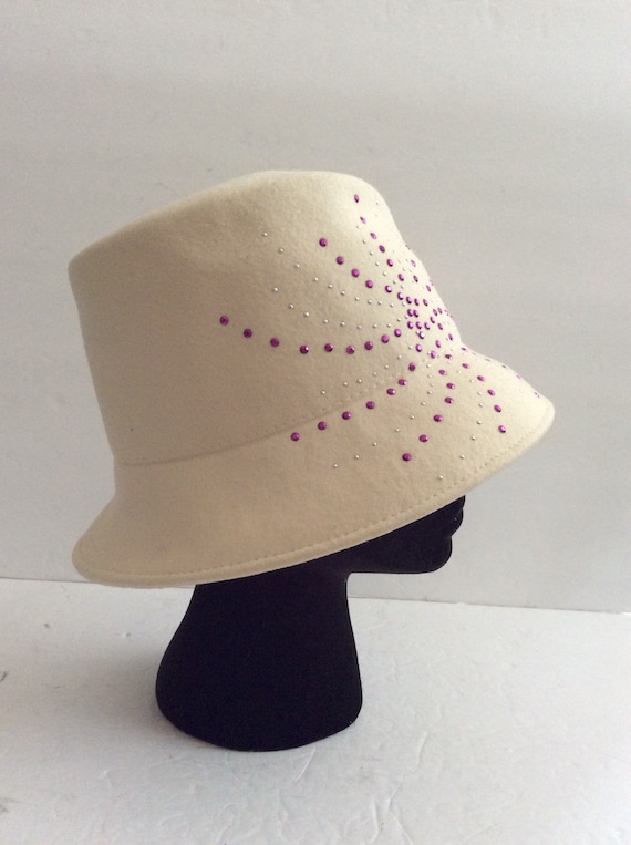 cream wool hat