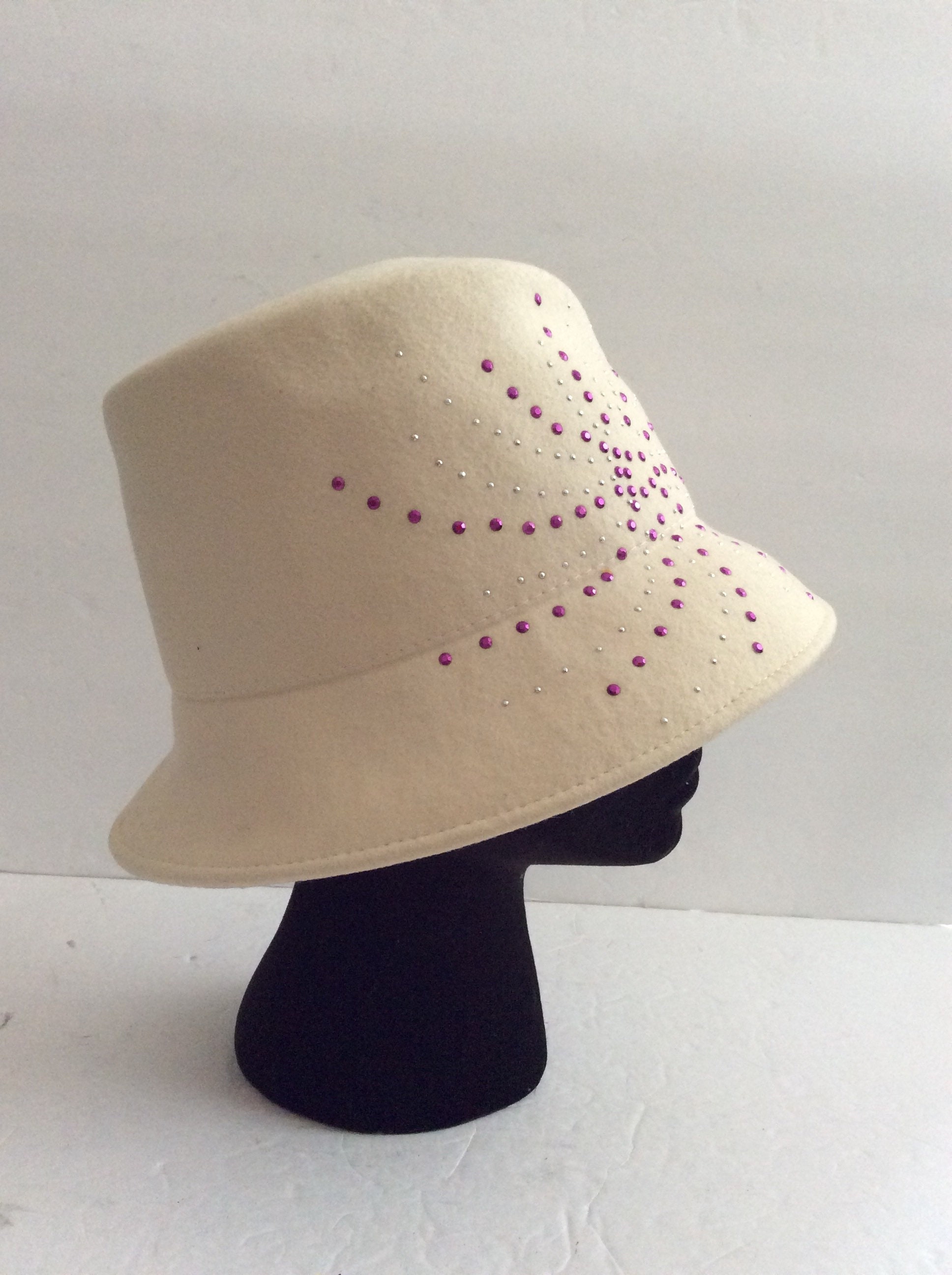Betmar New York Vintage Cream 100% Wool Hat One Size Fits Most Rare Betmar New York Cream Wool Hat - Etsy main image 2