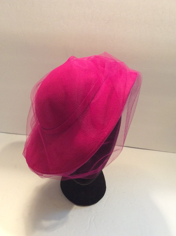 Vintage Fedoria 100% wool pink hat