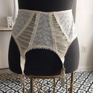 Plus Vintage Open Panty Girdle Tights Tights Belt Hip Holder 6 Straps