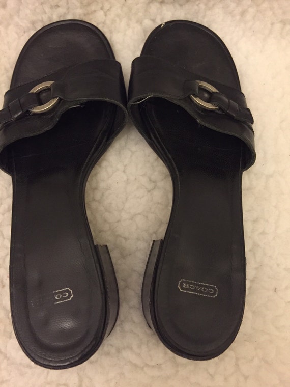 Coach black leather shoes - image 1