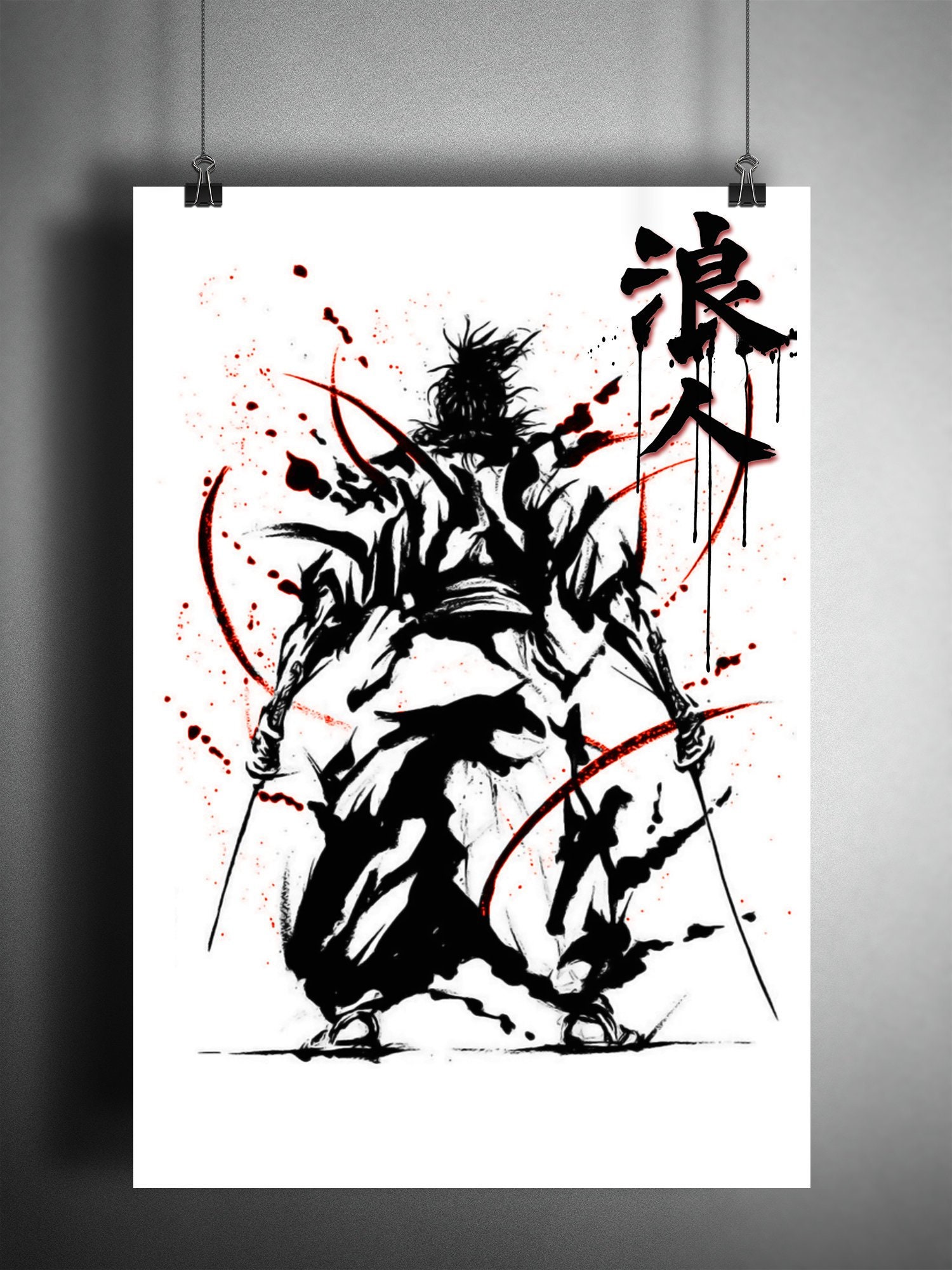Ronin Samurai Warrior 2 Flurry Of Blades With Samurai Etsy