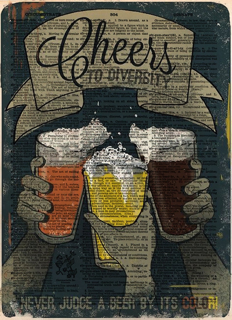 Beer art bar artwork bar decor Beer diversity beer lover Etsy