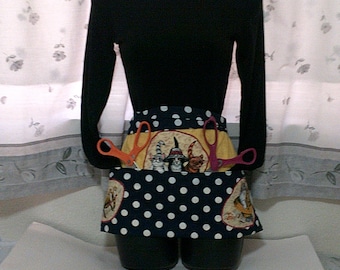 Handy Helper Patchwork Skirt Aprons! Stylish & Practical! Great for the Classroom or Home. 3 Deep Pockets Hold Stuff. Made to fit all sizes!