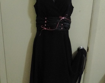 Two Beautiful Black Formal Dresses! Vintage Well Preserved. Size6. Modest yet Elegant, Fitting, Feminine, Tres Chic, Gently Used & Lovely!!