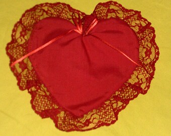 SALE!! Fabric Heart Pouches. Decorative Fancy Cloth Sachets for Storing or Gifting. Keep or Give Cosmetics Jewelry Letters & More in Style!