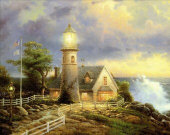 Kinkade Lighthouse Etsy