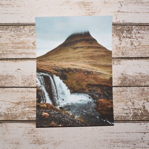 Kirkjufell Iceland | Kirkjufellfoss | Icelandic | Waterfall | A5 Print | A5 Postcard | Wanderlust | Note card | Landscape Art Print | Travel