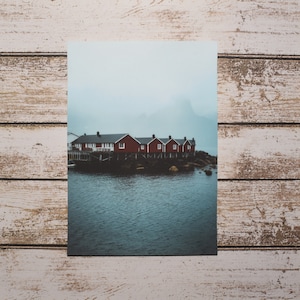 Reine (III) | Lofoten-Inseln | Norwegisches Fischerdorf | A5-Druck-| A5 Postkarte | Wanderlust | Notizkarte | Landschaft Kunstdruck | reise