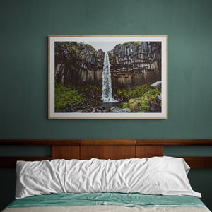 DIGITALER DOWNLOAD | Svartifoss | Island | Wasserfall | Isländisch | Fernweh | Landschaft | Kunstdruck | Reisen | Inspiration | Visionsboard