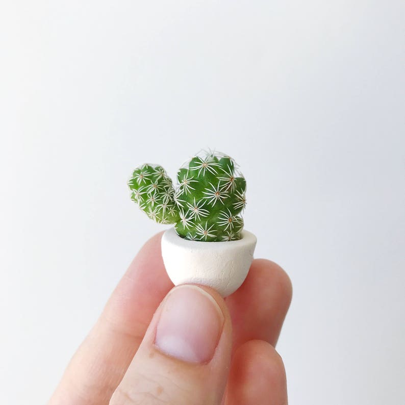Mini Cactus and Mini Planter Lino Handmade Ceramic Planter image 0
