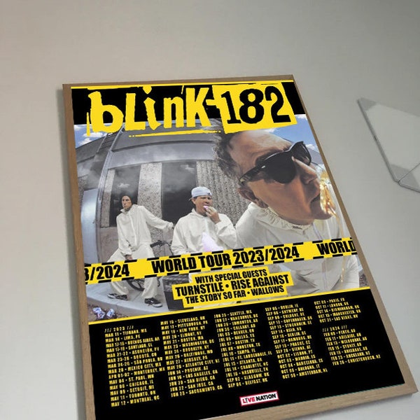 Blink 182 the World Tour 2023 2024 Etsy