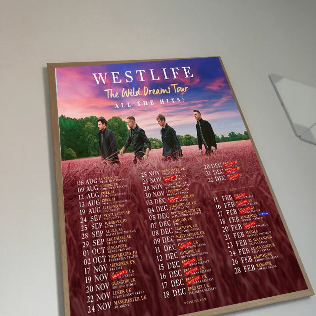 Westlife Tour 2023 Poster Etsy