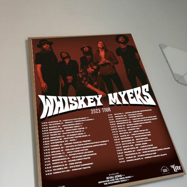 Whiskey Myers Tour 2023 Poster Etsy