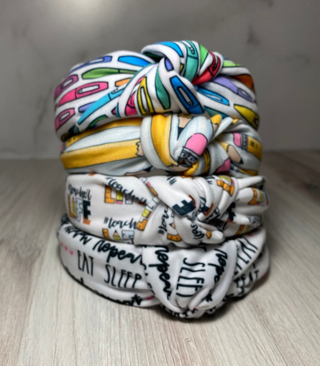 TEACHER HARD HEADBANDS Teacher School Knotted up Etsy