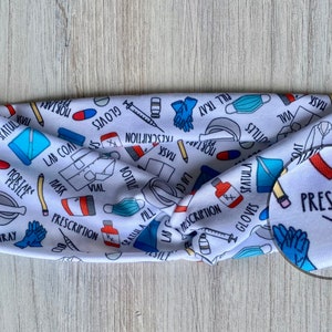 PHARMACY HEADBANDS - Buttons Optional- nurses - medical - healthcare - Rae Dunn inspired
