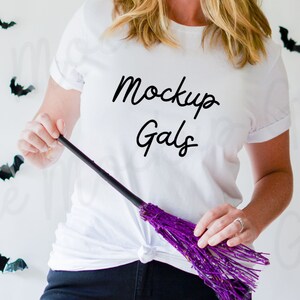 White Bella Canvas 3001 Mockup | Fall Shirt Mockup | Autumn Mockup | Fall T-Shirt Mockup | Fall Mockup | Halloween Mock Up | Halloween Mock
