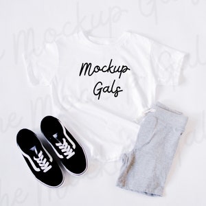 Bella Canvas 3001T Toddler T-Shirt Mockup | Bella Canvas White Toddler Tee Mockup | Toddler Flat Lay | Boys Flat Lay | Kids T-shirt Mockup