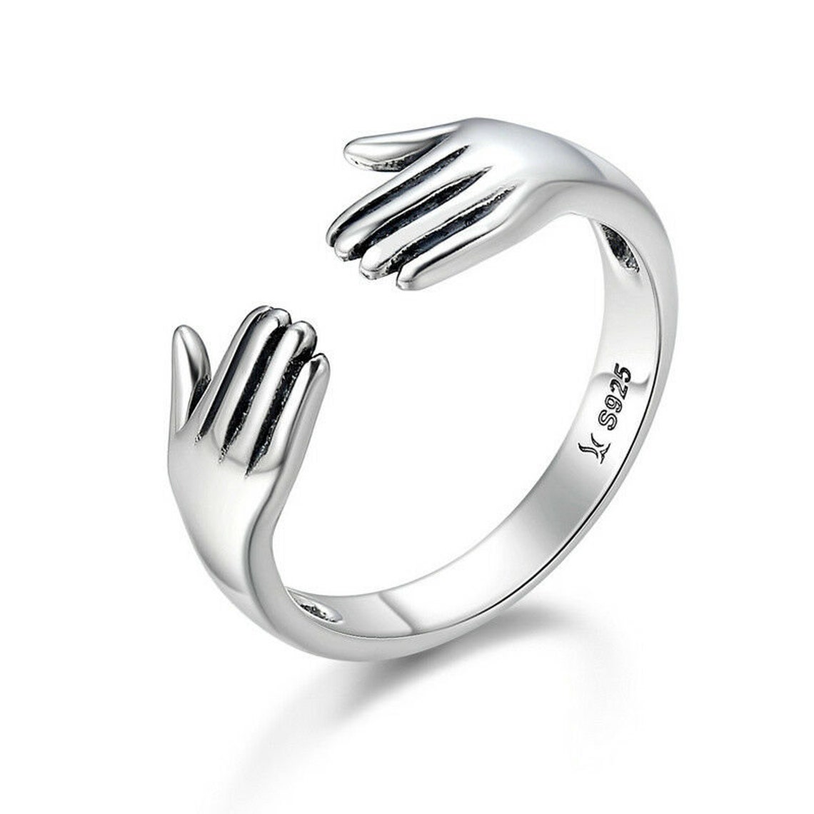 Adjustable Hug Ring 925 Sterling Silver _ _ Send a Hug to Someone You
