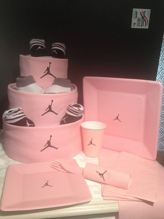 Kunstleder Jordan Themen Windel Kuchen Herzstuck Mit Passenden Etsy