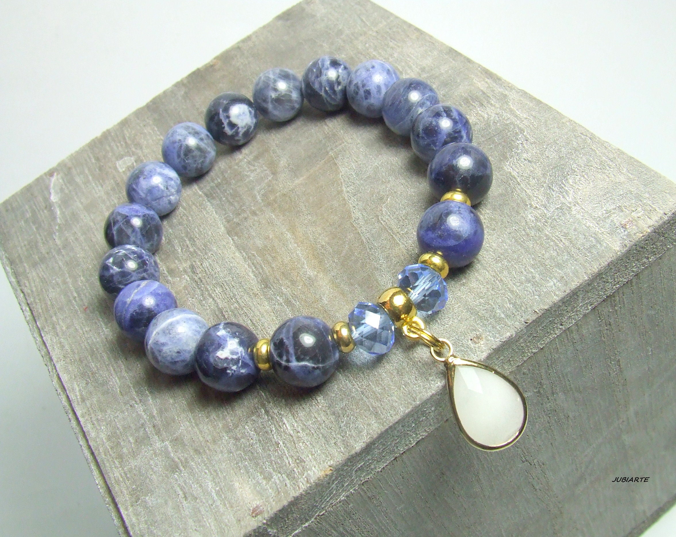 Lapislazuli Armband – 4 Mm Kugeln, Elastisch, Handgefertigt, In Organzasäckchen