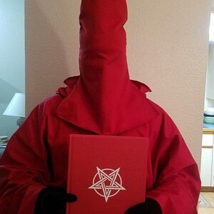 High Satanic Sex Priest Kit: Robe, Hood, Temple of Satan Book & 5 ...