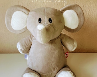 Cubbies Elephant, Personalised Elephant, Personalised gift, Personalised Stuffie, baby gift, Harlequin range, plush