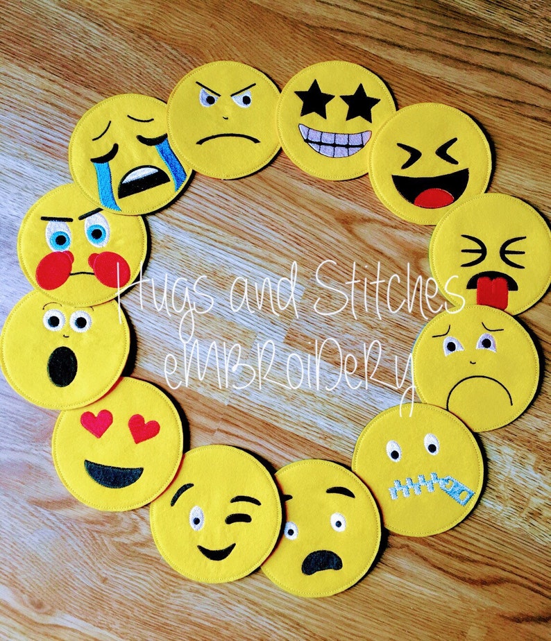 Emotions set / feelings felt faces for counselling/therapy / Etsy