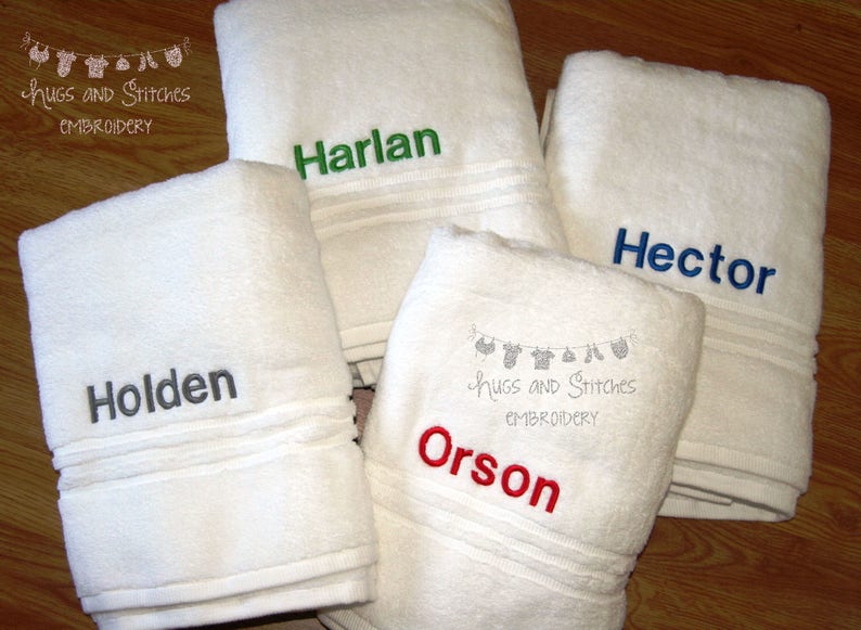 Personalised Bath Towels Etsy UK