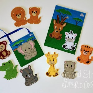 12 Piece Safari animals finger puppets | storytelling finger puppets | storytelling aid | Safari finger puppets