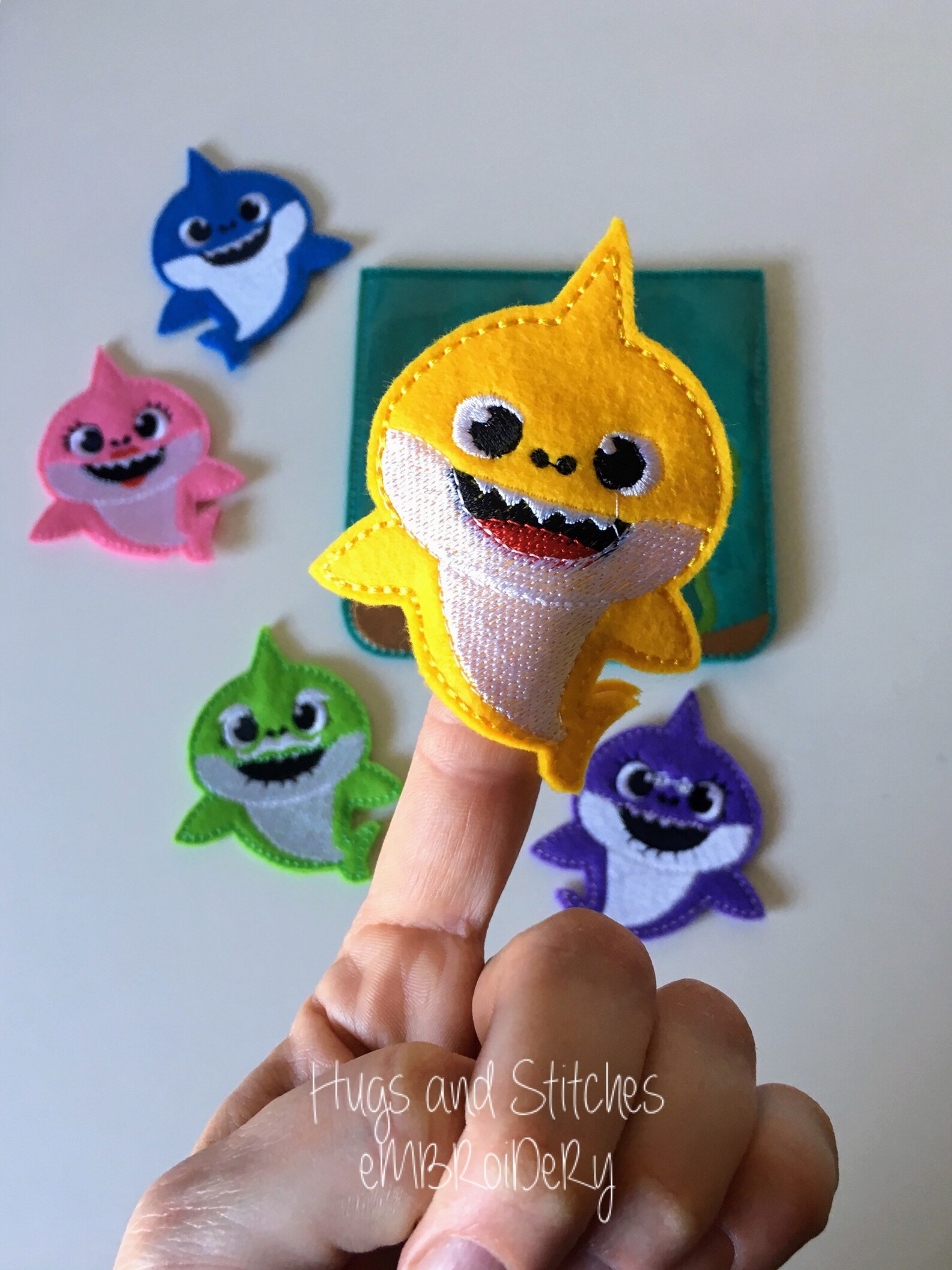 Shark Finger Puppet set Baby Shark Doo doo do do do do Etsy