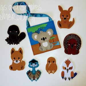 9 Piece Australian animals finger puppets | storytelling finger puppets | storytelling aid | Outback finger puppets