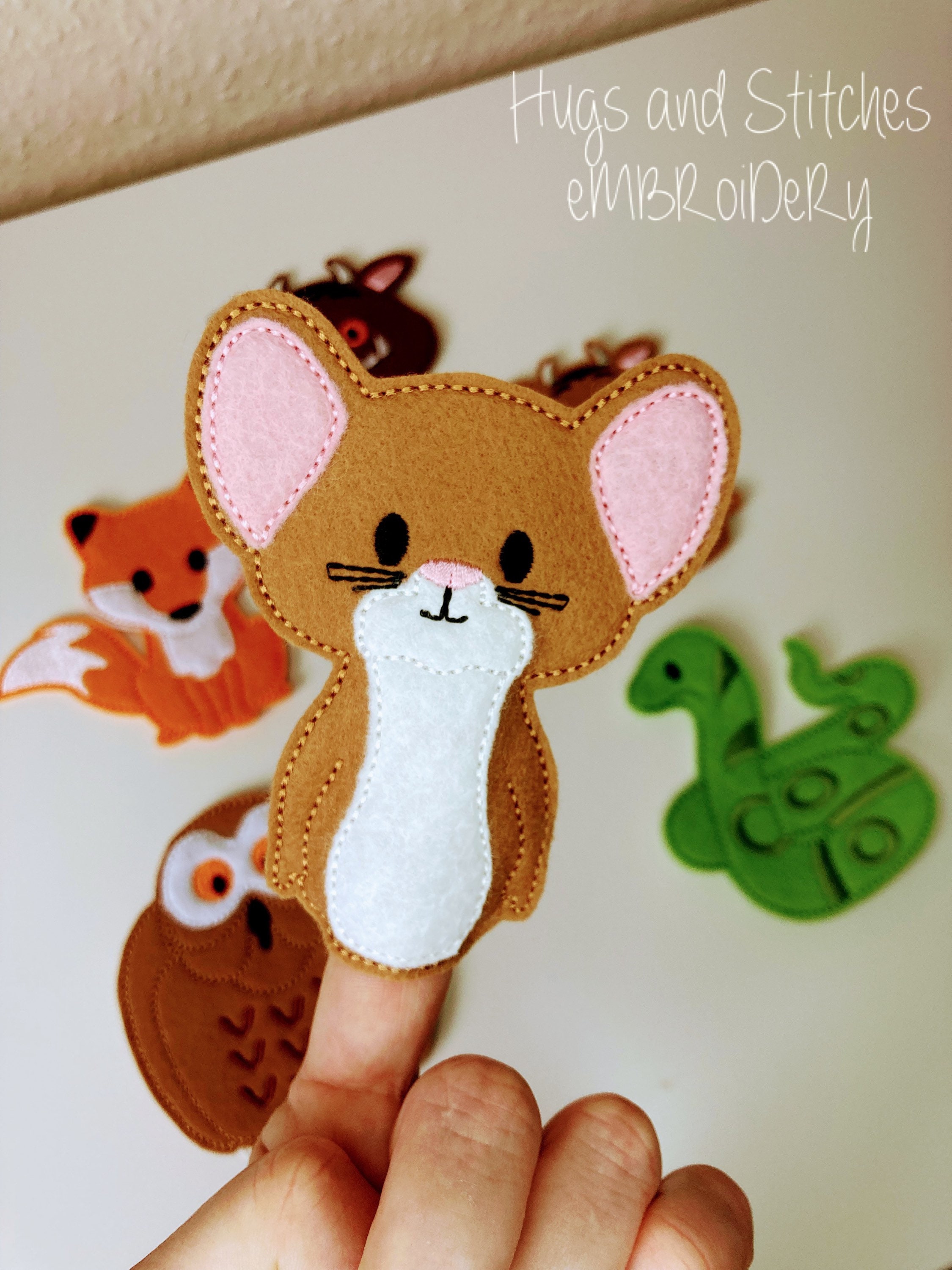 6 Piece Gruffalo Inspired Finger Puppets Storytelling Finger Etsy UK