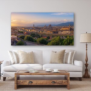 Florence Evening PRINT (Unframed), Tuscany Wall Art, Italy, Il Duomo, Arno River, Sunset, Panorama | Travel Photography by TheWorldExplored