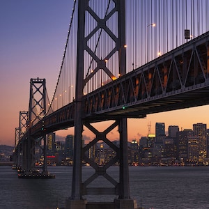 Bay Bridge Wall Art, San Francisco, Oakland, California, Suspension Bridge, Architecture Print | Travel Photography by TheWorldExplored