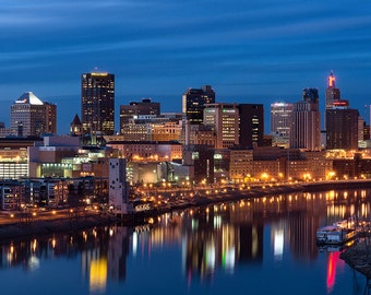 Saint Paul Skyline PRINT (Unframed), St. Paul, Minnesota, Mississippi River, Panorama, Twin Cities | Travel Photography by TheWorldExplored