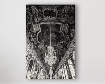 Hall of Mirrors Wall Art PRINT (Unframed) - Paris, France Gift - Palace of Versailles - Chandelier | Travel Photography by TheWorldExplored