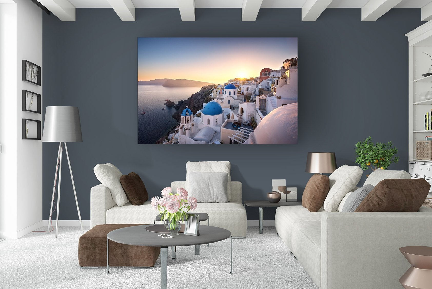 Santorini Sunset Wall Art PRINT - Oia, Santorini Home Decor - Greece ...