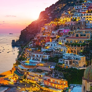 Juwelenküste Dekoration - Positano, Italien - Amalfiküste Geschenk - Mediterrane Wohndeko | Reisefotografie von TheWorldExplored