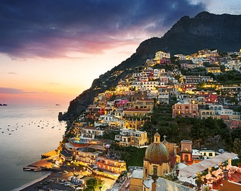 Positano Glow Wall Art PRINT - Positano, Italy - Amalfi Coast Gift - Mediterranean Home Decor | Travel Photography by TheWorldExplored