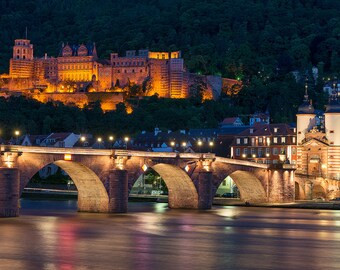 Heidelberg Castle Wall Art PRINT - Heidelberg, Germany Gift - The Old Bridge - Heidelberger Schloss | Travel Photography by TheWorldExplored