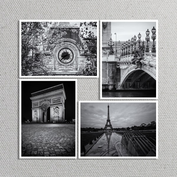 Paris Print Set, Musee d'Orsay, Arc de Triompe, Eiffel Tower, Pont Alexandre III, Paris Wall Art | Travel Photography by TheWorldExplored